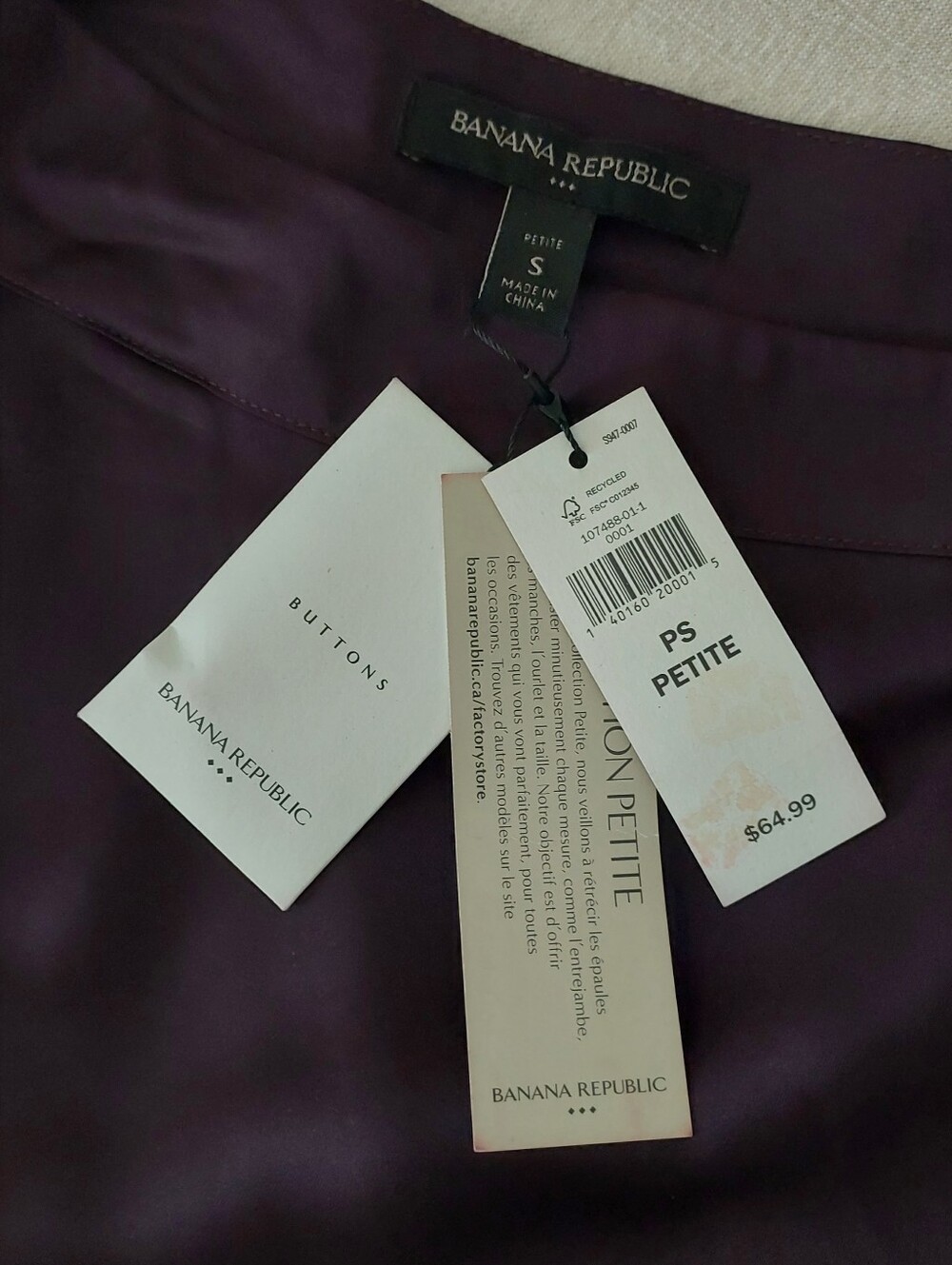 Banana Republic Asymmetrical one-shoulder blouse - Picture 3 of 7